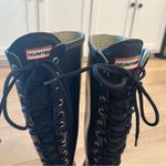 Hunter  Watling Tall Lace Up Rain Boots Women’s Black Green Size 5 Photo 5