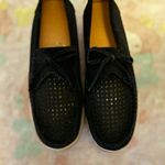 Black suede platform loafers 8 NEW Photo 5