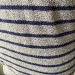 Gap  Gray and Navy Stripe V Neck Sweater Photo 2