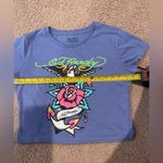Ed Hardy  Pale Blue Graphic Print Crop Top Tee Photo 7