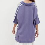 Free People #216 NWT Karlie Polo in Steel Blue Combo Photo 1