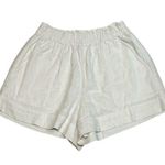 Abercrombie & Fitch  High Rise Linen Blend Shorts White Photo 0