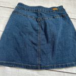 Almost Famous  Button Front Dark Wash Size 7 Denim Skirt Photo 11