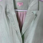 Camila Coelho  Linen Blend Mint Green Adam Blazer Size S Photo 3