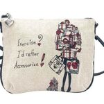 Brighton  Signature Scottie Crossbody Bag I’d Rather Be Shopping Purse Sketch Art Photo 3