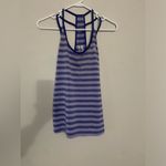New Balance  Workout Tank Top Racer Back Tank Top Running Striped Purple Size L Photo 1