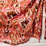 Metro 7 Warm Ikat Brown Pink Tunic Blouse Top Shirt Sz 22/24 Photo 2