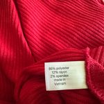 Lane Bryant Red Ribbed Casual Long Sleeve Top Mock Neck 3/4 Sleeves Women’s 14 Photo 6