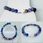 Wholesale Cross 8mm beaded Natural Stone Bracelets Photo 2