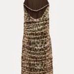 ZARA NWT  animal print leopard tulle ruched dress large Photo 3