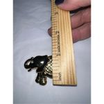 Vintage Gold Tone Elephant with Rhinestone Eye Brooch Photo 5