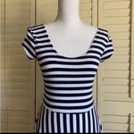 Derek Heart  Chic Striped Navy and White Dress Photo 1