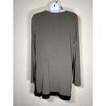J.Jill Wearever Tunic Army Olive Green Black V-Neck Comfort Soft Cozy Size Small Photo 2