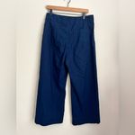 Anthropologie  Maeve The Collette wide leg pants Linen blend crop navy blue 33 Photo 2