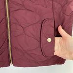 Talbots | Quilted Vest Plum Watermelon Full Zip Reversible Womens Large Petite Photo 1