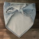 ZARA denim bandeau top Photo 1