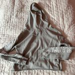 PINK - Victoria's Secret PINK Victoria’s Secret Light Grey Cropped Hoodie Size Small Photo 1