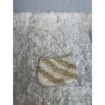 La Regale  Ivory Gold Full Beaded Bags Long String 9 x 6" Photo 2