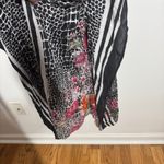 Nalini Shrug Poncho Cape Duster Tunic Women OS Black Floral Leopard Lagenlook Size undefined Photo 6