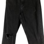 Topshop  Black Distressed High Waisted Mom Jeans Photo 1