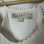 Loft Ann Taylor  White Swiss Dot Racerback Tank Top SP Photo 3