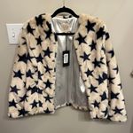 Chaser Star Print Faux Fur Jacket Photo 4