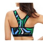 Diane Von Furstenberg  Target Disco Zebra Green Racerback Sports Bra L Photo 1
