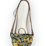 Vintage Quilted Jungle Animal Print Mini Tote Shoulder Crossbody Bag Photo 0