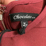 Chocolate USA B02-Women's Dress, Burgundy, Size M Photo 1