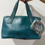 Fossil Sedona Saddle Leather Green Crossbody Handbag Purse‎ Vintage 13x7” O Blue Photo 3