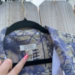 Christopher & Banks  Women's One Button Blazer Jacket Sz Medium blue‎ abstract Photo 3