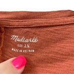 Madewell Scoop Neck Step Hem Long Sleeve Rust T-Shirt Photo 1