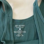 Set Active  crop tank top waffle knit emerald green Photo 5