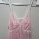 Vintage Olga Pink Nylon Lace Trim Long Nightgown Lingerie Size M NWT Deadstock Size M Photo 6