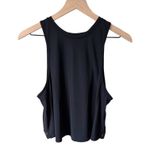 Lululemon Just Pleat It Tank Top 4 Black Cropped Pleated Back Flowy Sheer Photo 2