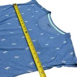 IZOD NEW  Blue and White Cacti Printed Tie Front Blouse Novelty Coastal Comfort L Photo 10