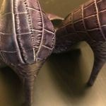 Charles David Croc-Embossed Heels - Women 8 - Purple Photo 3