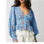 Free People NWOT  Women's "Blossom Eyelet Top Photo 3