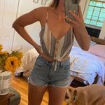 Timing Striped Spaghetti Strap Crop Photo 2