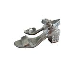 Dune London  Silver Jeweled Heels Sandals Size 38 / US 7 Photo 5