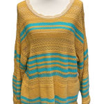 POL Anthropologie Womens Size S Blueberry Dream Very Oversized Striped Sweater Photo 0