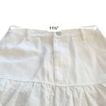idem Ditto  White Eyelet Denim Skirt NEW Size SMALL Photo 6