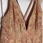 Lulus LULU’S STOLEN MOMENTS DUSTY PINK MAUVE LACE-UP MAXI LACE DRESS L Photo 6