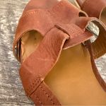 Franco Sarto  Crispin Wedge Brown Leather Sandals Shoes Women’s Size 7.5 Photo 12
