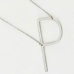 Francesca's Silver “P” Initial Necklace Photo 0