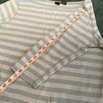 Mossimo supply co size XL light and medium blue striped 3/4 sleeve T Photo 4