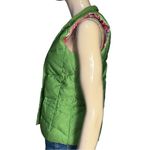 Lilly Pulitzer  Vintage Women’s Size S Green Floral Lined Zip Snap Up Down Vest Photo 3