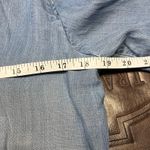 Andrea Jovine Andrea‎ Jovine Chambray Tencel Shirt Dress Blue Small Lightweight V-Neck Pockets Photo 11