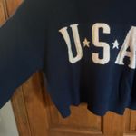 Nordstrom USA sweater! Cute Navy crop American patriotic sweatshirt women’s size XL! Photo 3
