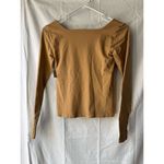 Free People Intimately  Square Neck Nude Cropped Long Sleeve Size Medium / Large Photo 1
